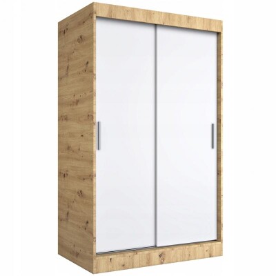 Szafa przesuwna 2 drzwi 120 cm artisan + biała MKP