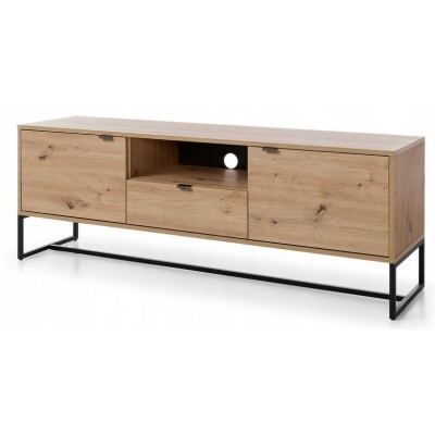 Stolik RTV 153 cm dąb artisan loft metal nogi AMR