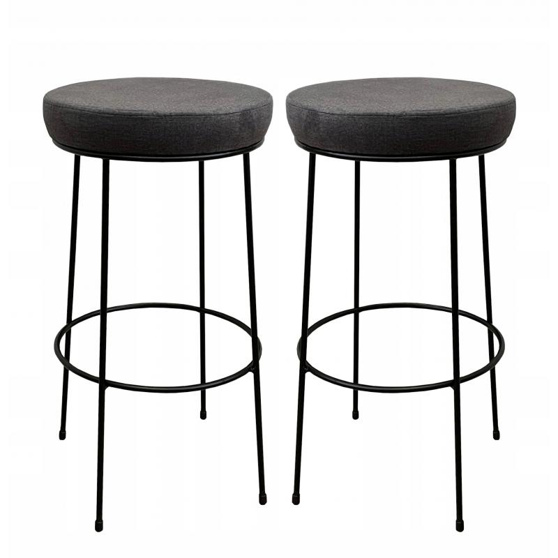 2x Hoker niski taboret barowy 66 metalowy loft 1P