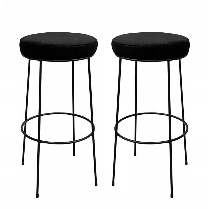 2x Hoker niski taboret barowy 66 metalowy loft 1P