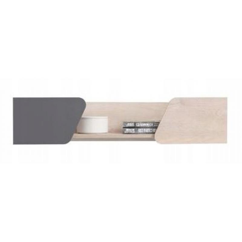 Półka 100cm nowoczesna dąb + antracyt DL12
