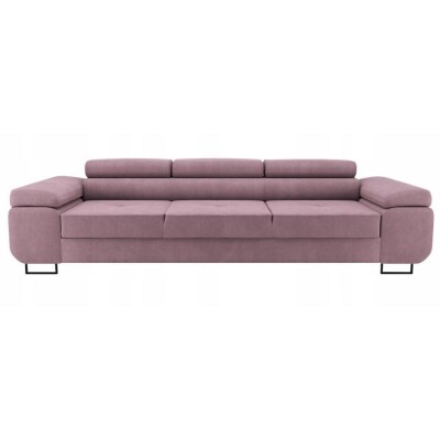 Kanapa / sofa 3 osobowa welur różowa 255cm NC