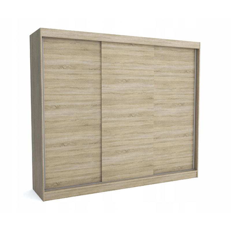 Szafa trzydrzwiowa przesuwna 250 cm dąb sonoma ML