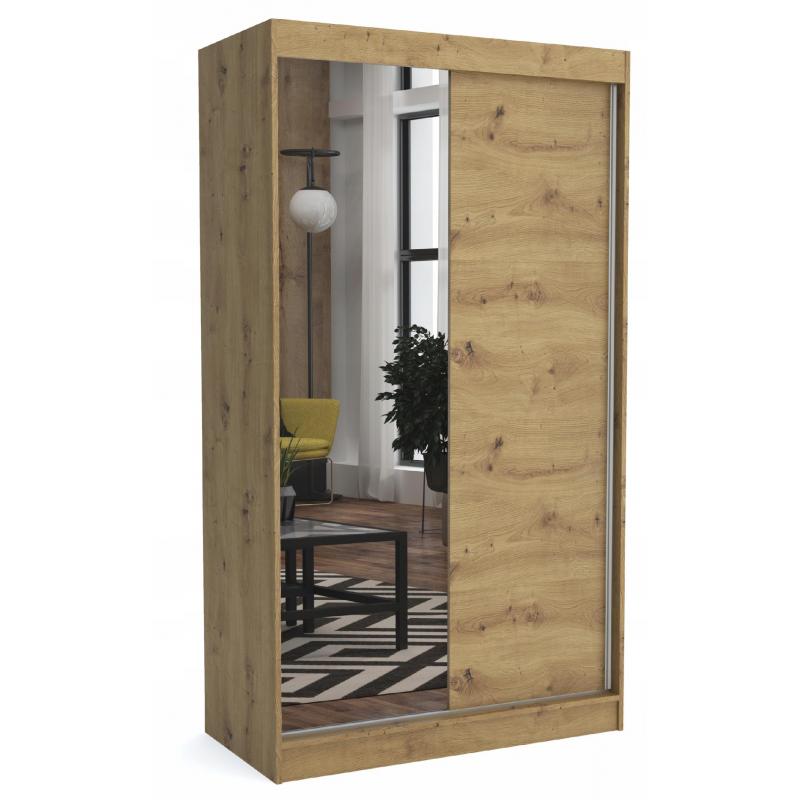 Szafa 100 cm dąb artisan +1 lustro przesuwna ML