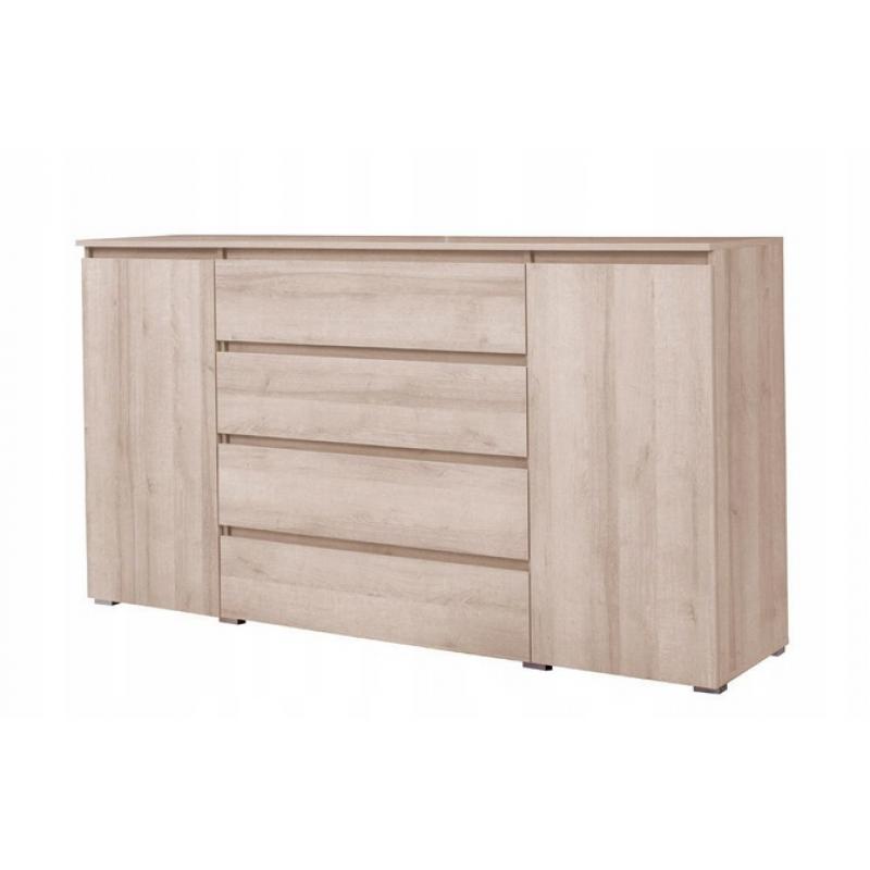 Duża komoda CS-6 184 cm 3 szuflady dąb sonoma