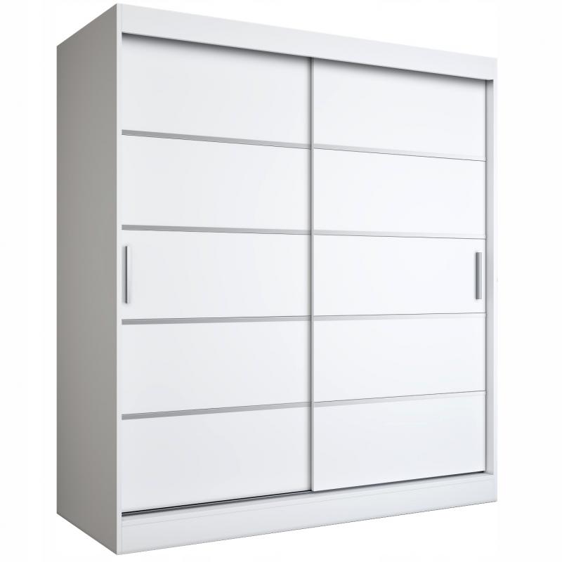 Szafa przesuwna 2 drzwi 180 cm biała mat MKP