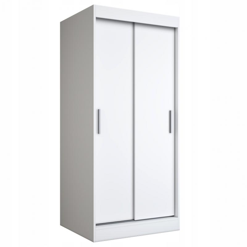 Szafa przesuwna 2 drzwi 90 cm biała mat MKP