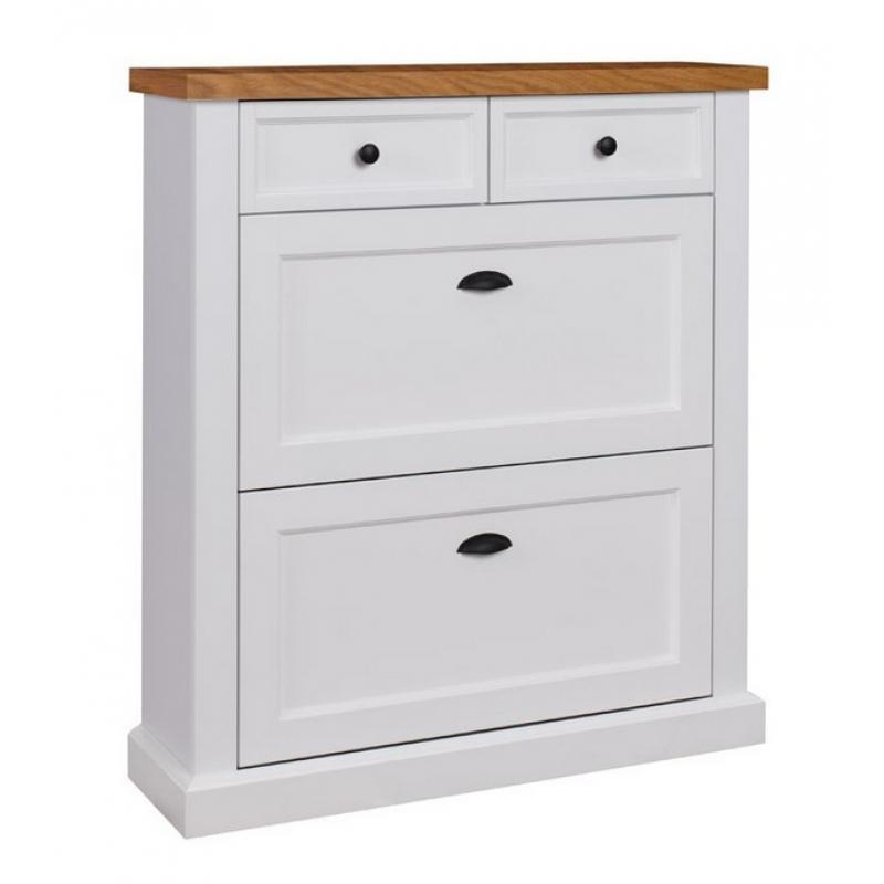 Szafka na buty przedpokój biała frezowana GALIA