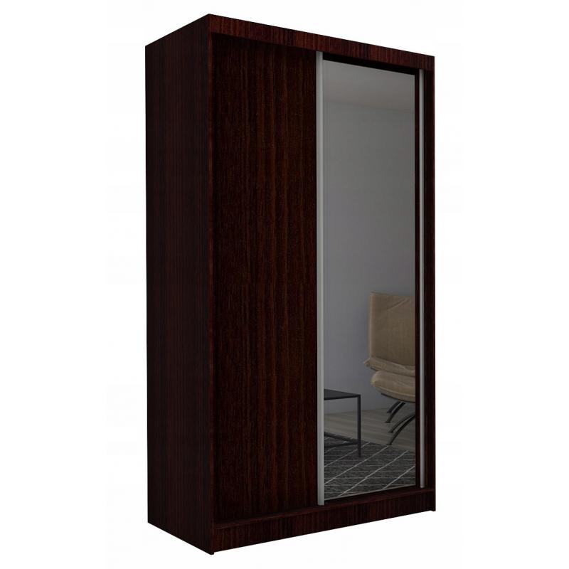 Szafa przesuwna 150 cm wenge + lustro P150