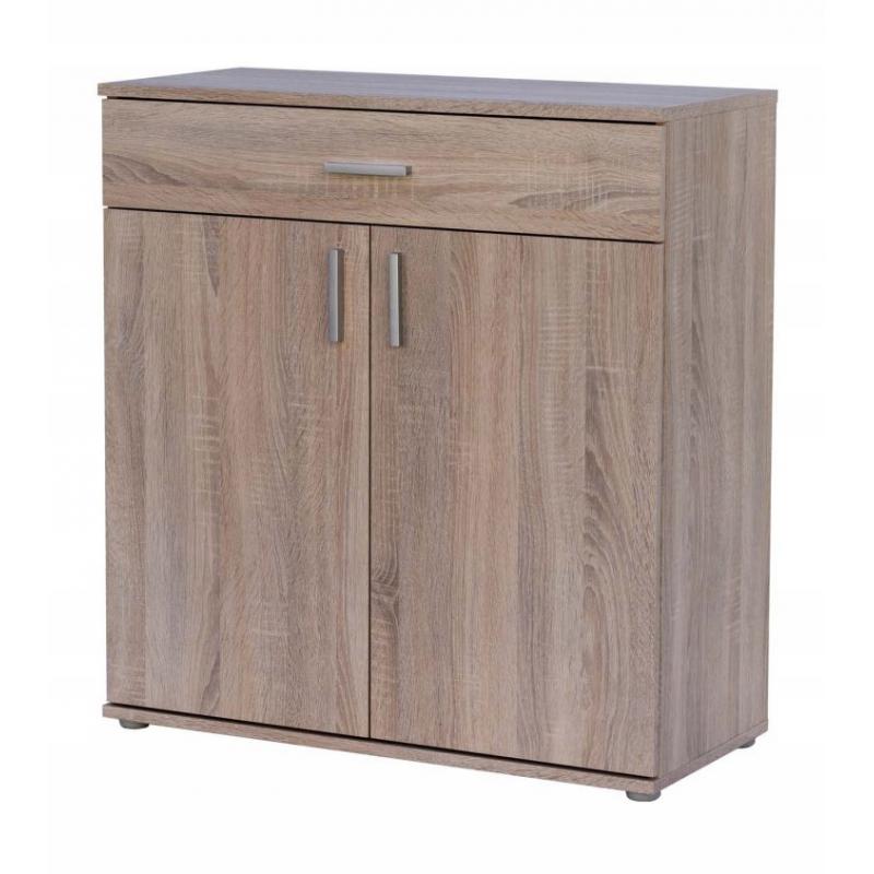 Szafka na buty z szufladą - 80 cm - dąb sonoma B5