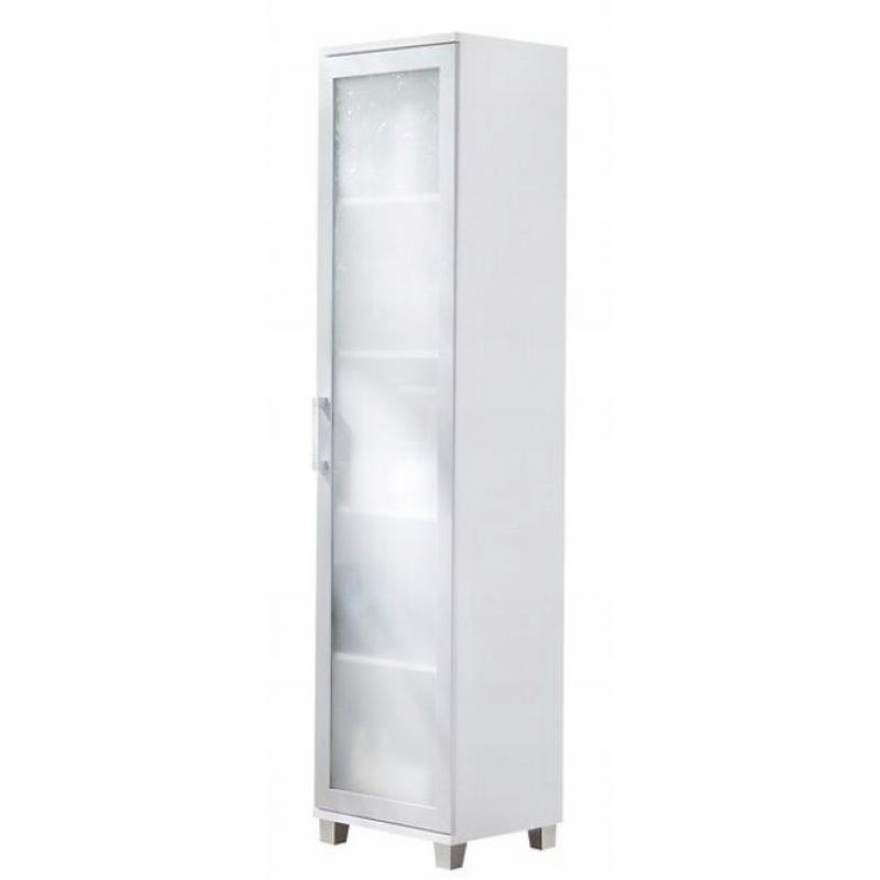 Regał szklany 50 cm nowoczesny biały mat X11