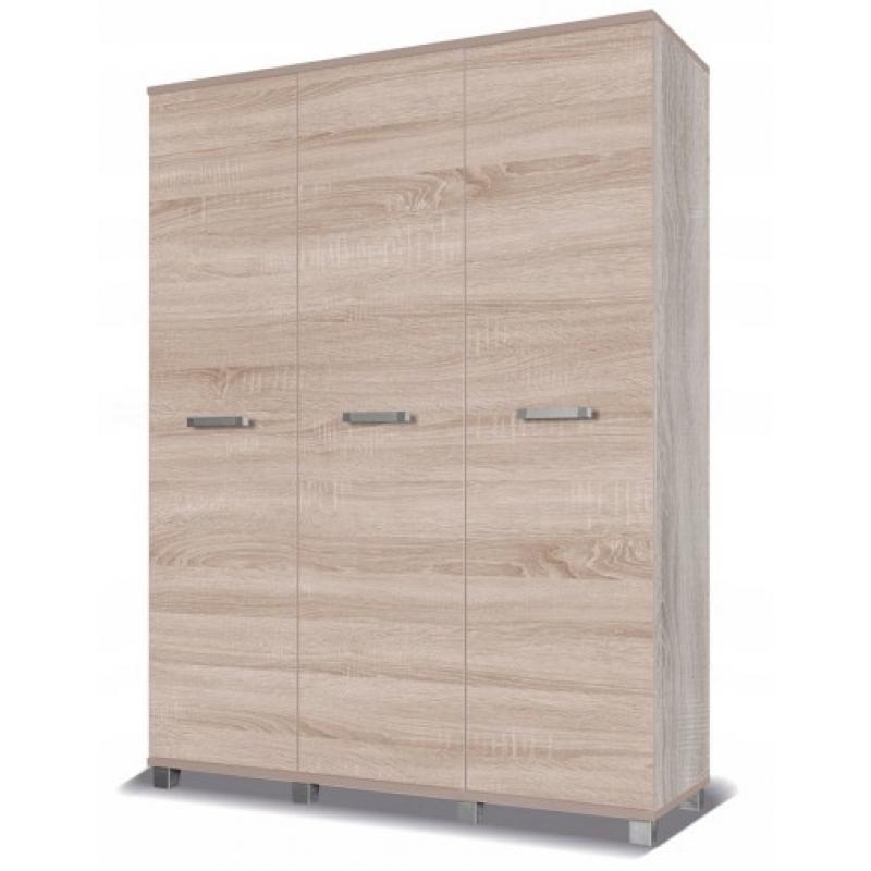 Szafa 3 drzwi 150 cm kasztan śliwa biały sonoma X3