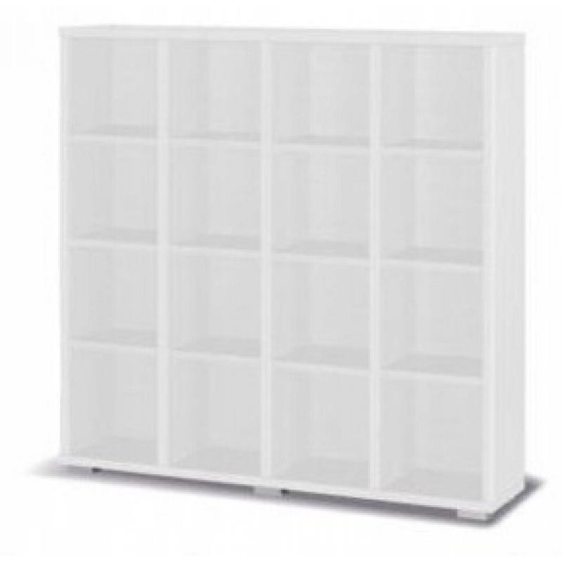 Regał otwarty z półkami 100 cm biały mat X21