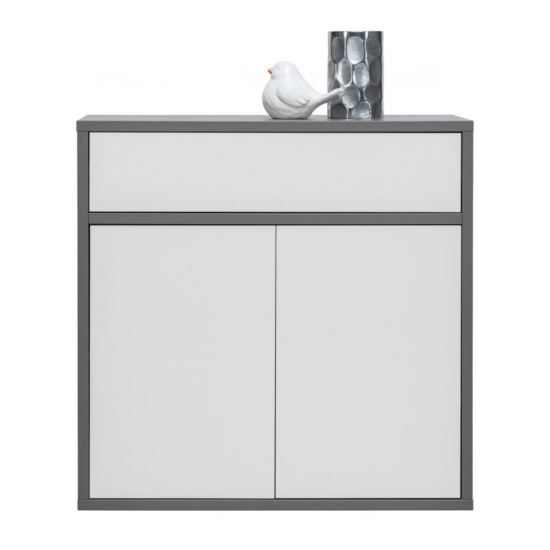 Komoda nowoczesna 90 cm młodzieżowa szara biała Z4