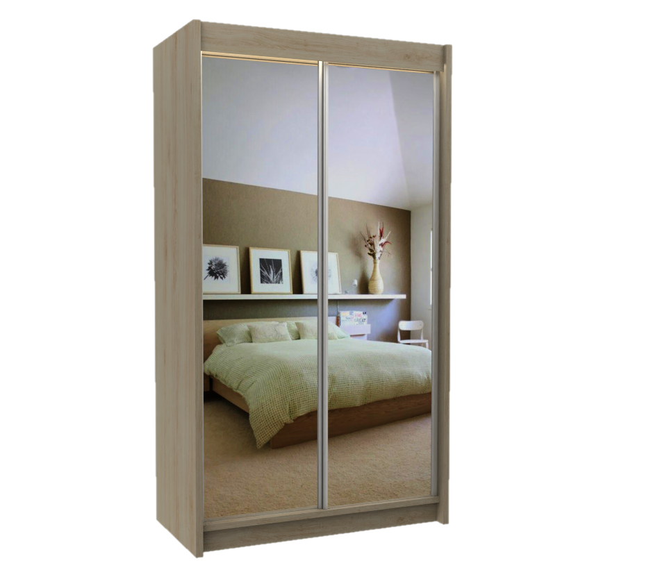 Szafa 120 cm biała czarna sonoma wenge lustro D120