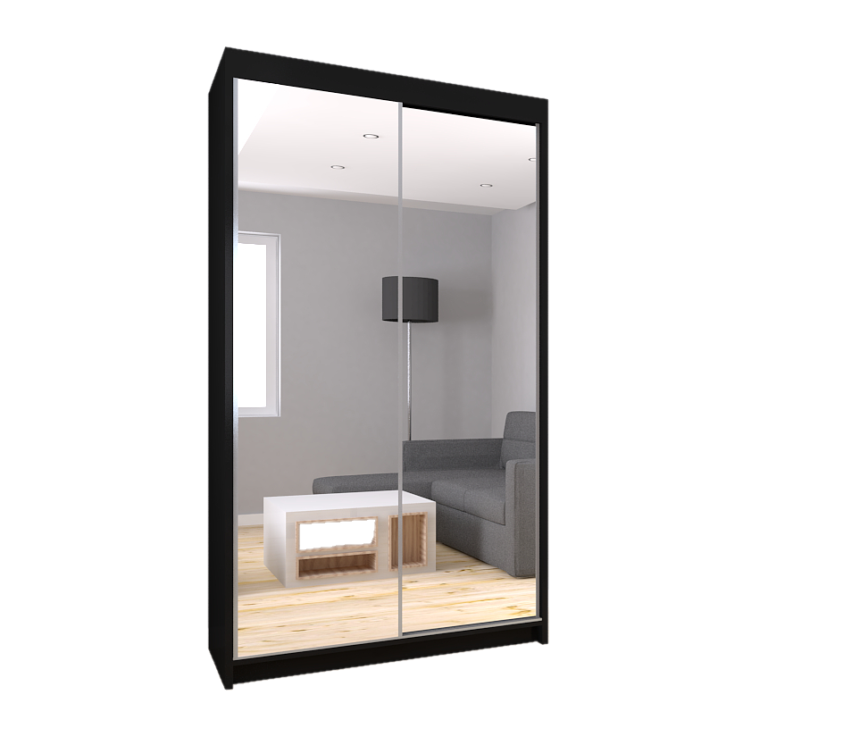 Szafa 120 cm biała czarna sonoma wenge lustro D120