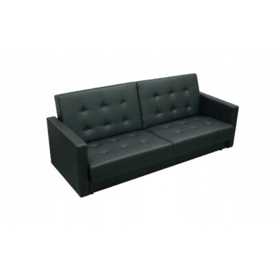 Kanapa sofa wersalka 221 czarna eko skóra