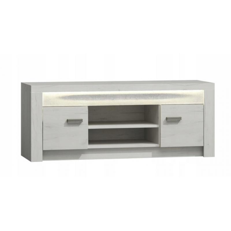 Szafka TV stolik RTV 137 cm kraft biały IN-9