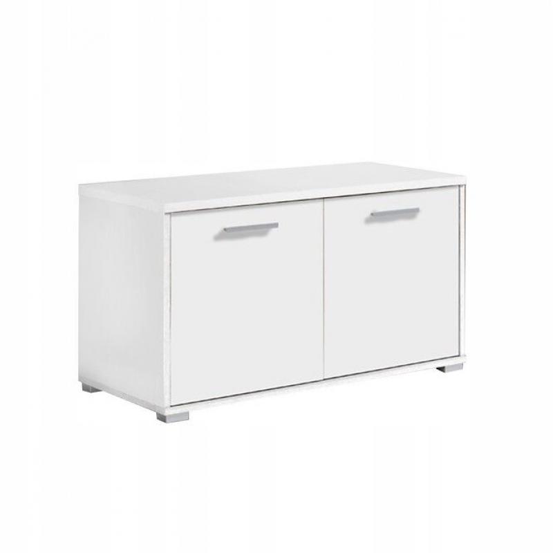 Szafka na buty z drzwiami przedpokój biała mat H02