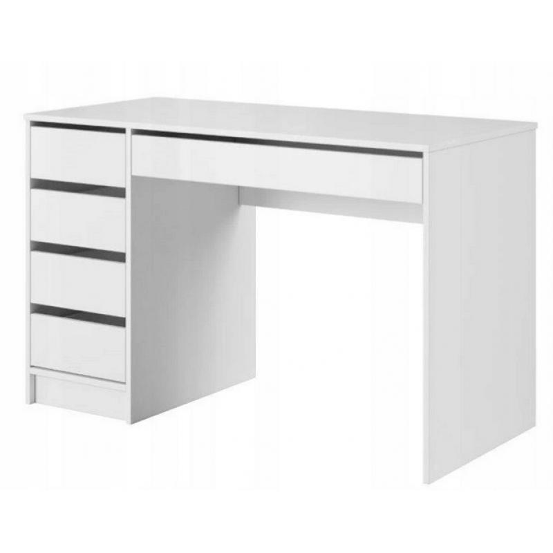 Biurko - toaletka biały mat z szufladami 120 x 55