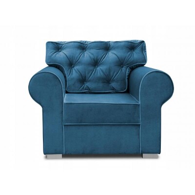 Fotel stylowy 110 cm pikowane oparcie różne kolory