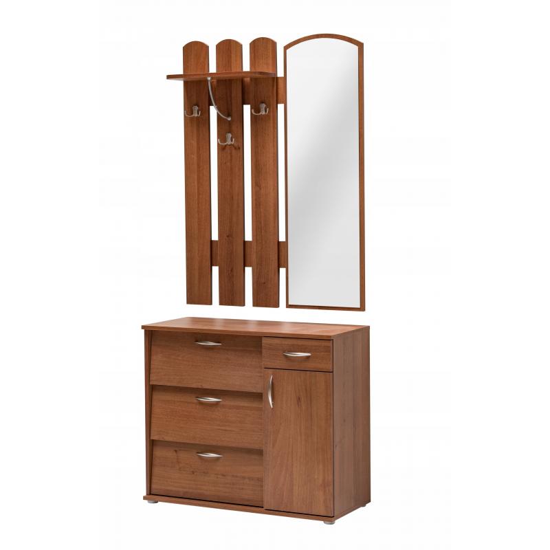 Garderoba lustro wieszaczki 85cm orzech G5