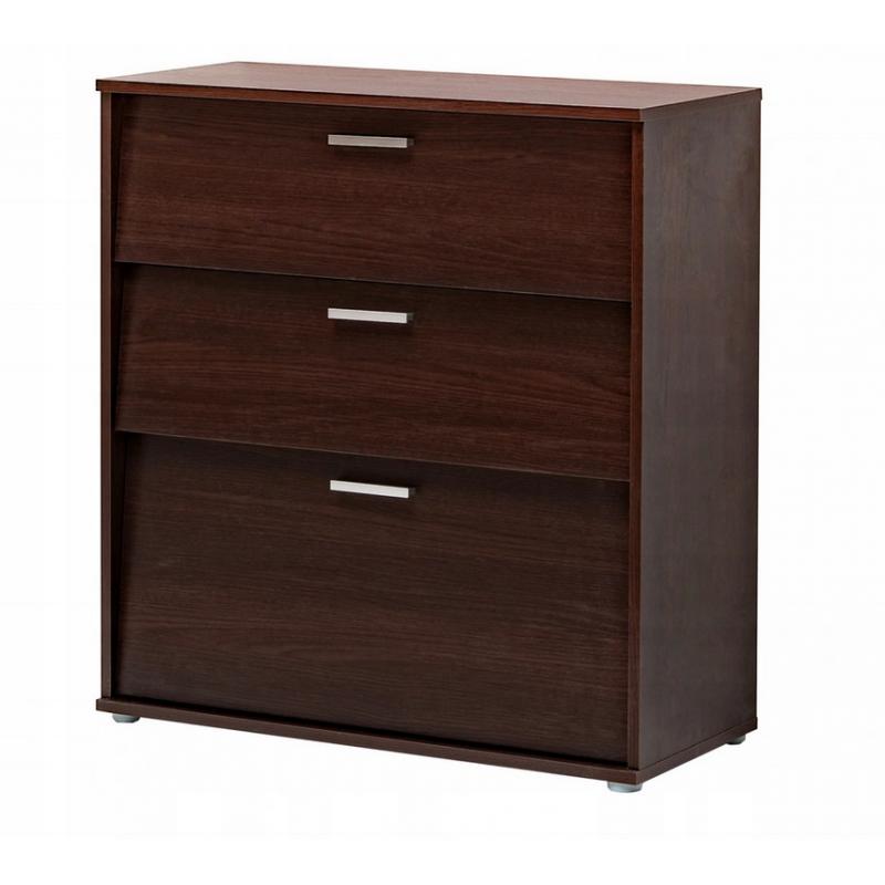 Szafka na buty 80 cm 3 klapy wąska wenge B1