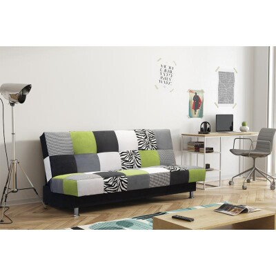 Kanapa młodzieżowa sofa rozkładana kolorowa 200 cm