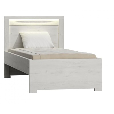 Łóżko pojedyncze kraft biały pod m. 90x200 IN-20