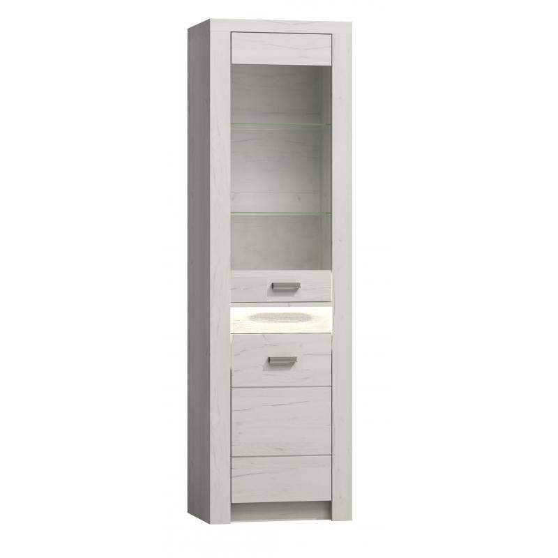 Witryna szklana 56 cm craft biały stylowa IN-4