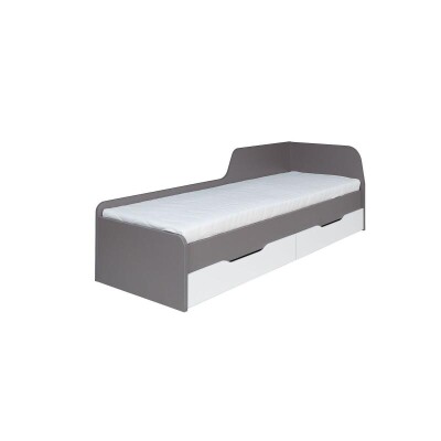 Łóżko z szufladami szare pod materac 80 x 200 Z22