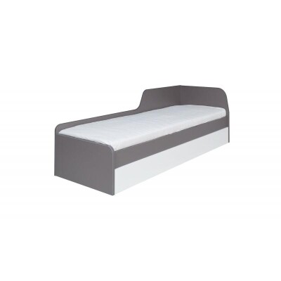 Łóżko z pojemnikiem szare pod materac 80 x 200 Z21