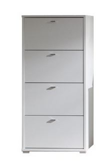 Szafka koszyk 4 klapy na buty biały mat A04