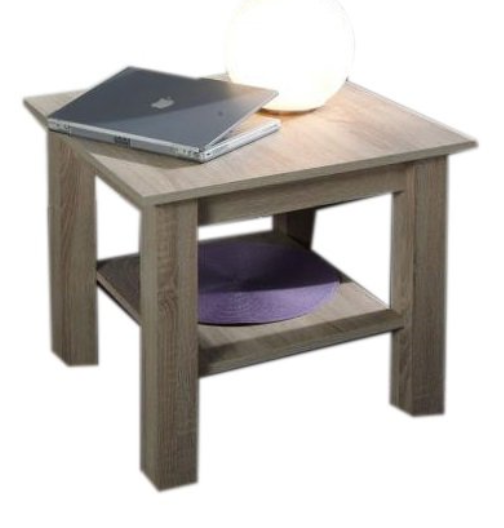 Ława mały tani stolik z półką dąb sonoma 62x62 Ł35