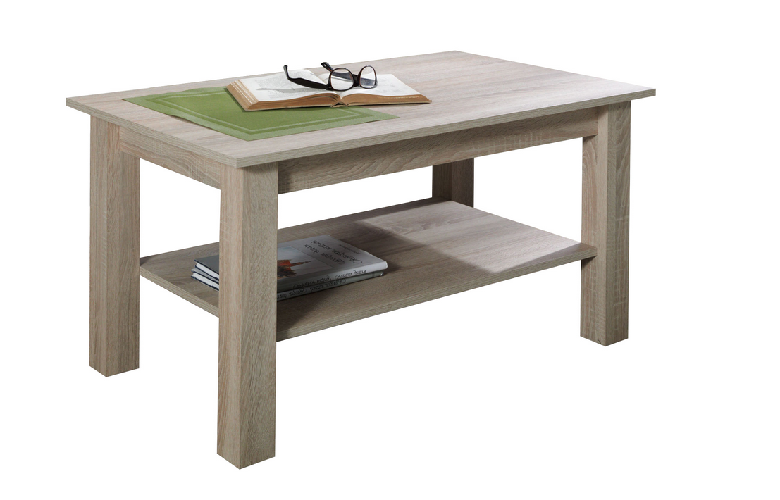 Ława kolor dąb sonoma 102 x 62 cm z półką Ł33