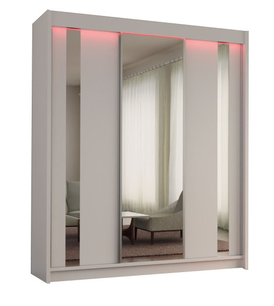 Szafa garderoba trzydrzwiowa 180cm biała G180