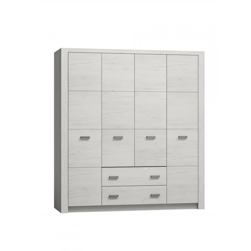 Szafa 178cm duża drzwi szuflady craft biały IN-18