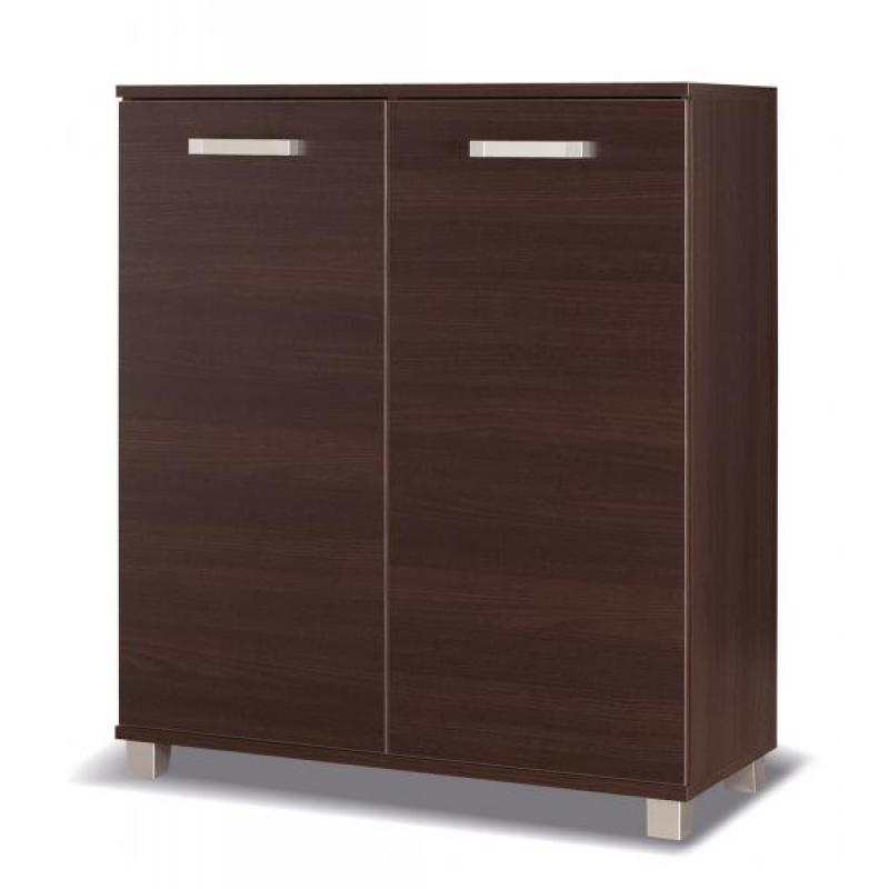 Komoda 100 cm kasztan wenge 2 drzwi półki X24