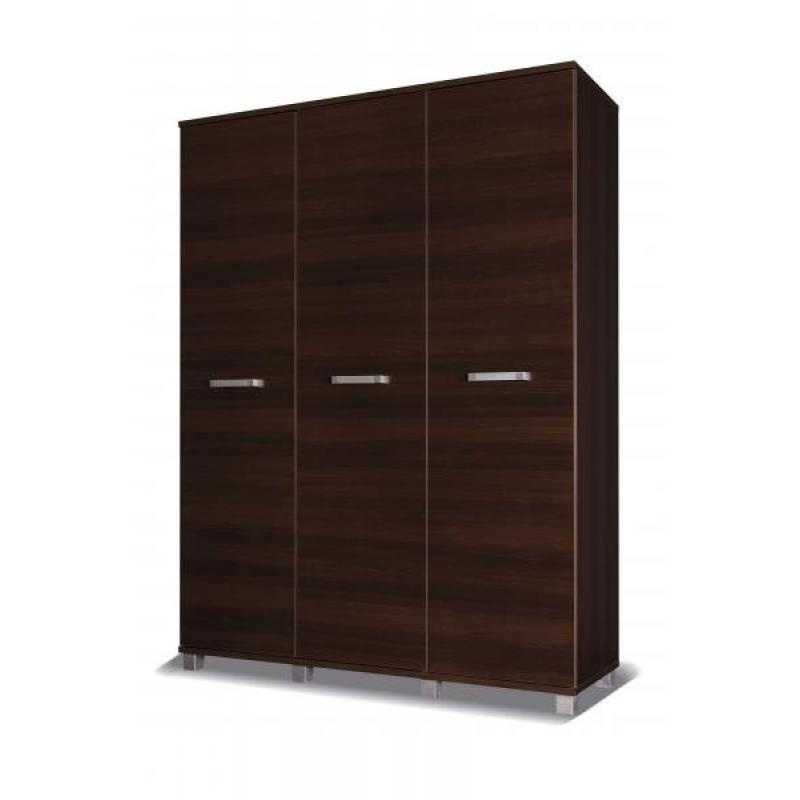 Szafa 3 drzwi 150 cm kasztan śliwa biały sonoma X3