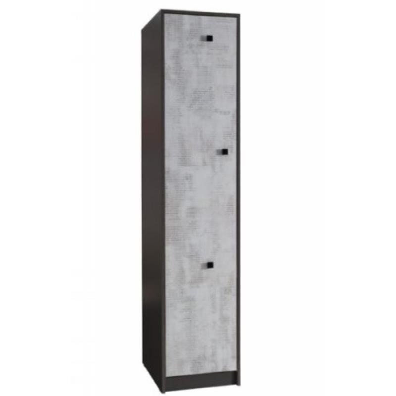 Szafa szara grafit z półkami 50cm jednodrzwiowa T3