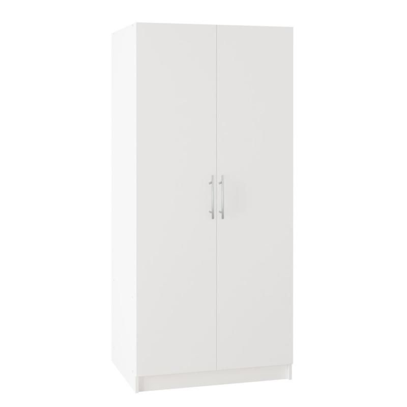 Szafa garderoba biała 2 drzwi 80cm drążek półka 2D