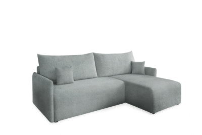 Narożnik rozkładany 212 x 145 cm plusz boucle szary baranek Valencia GM