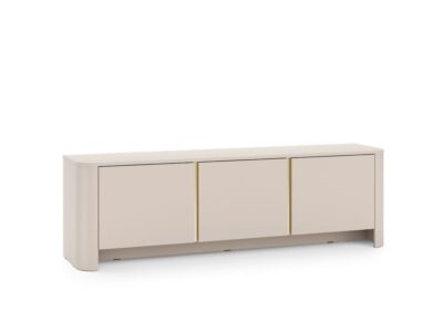 Szafka RTV 168 cm kaszmir złote wstawki Bari