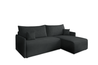 Narożnik rozkładany 212 x 145 cm plusz boucle grafit baranek Valencia GM