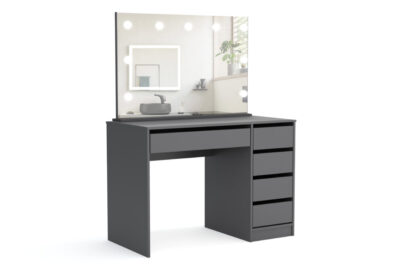Toaletka Maks 120 cm grafit z lustrem