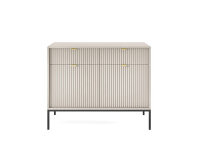 Komoda 104 cm kaszmir loftowa czarne nogi NOV