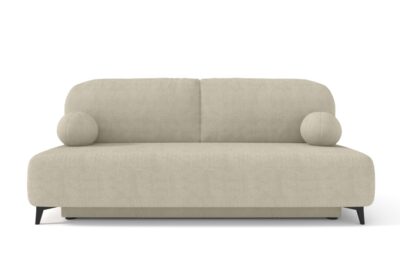 Kanapa rozkładana sofa beż plusz baranek boucle 198 cm Rio GM