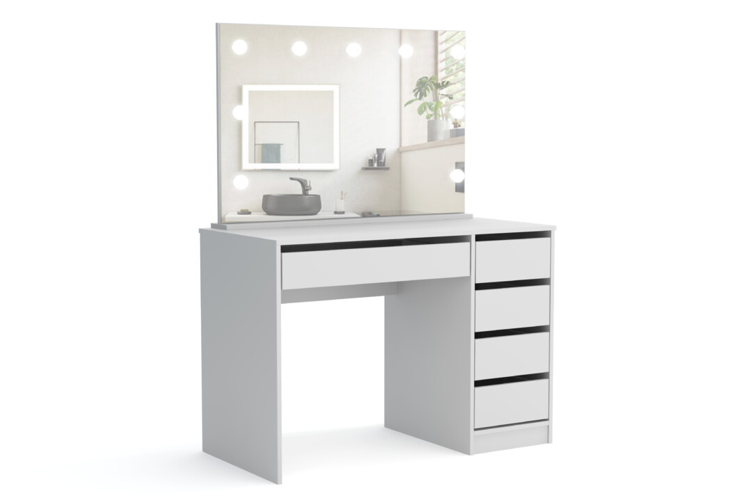 Toaletka Maks z lustrem (biała)