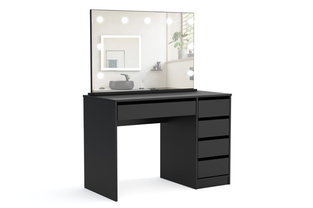 Toaletka Maks z lustrem (czarna)