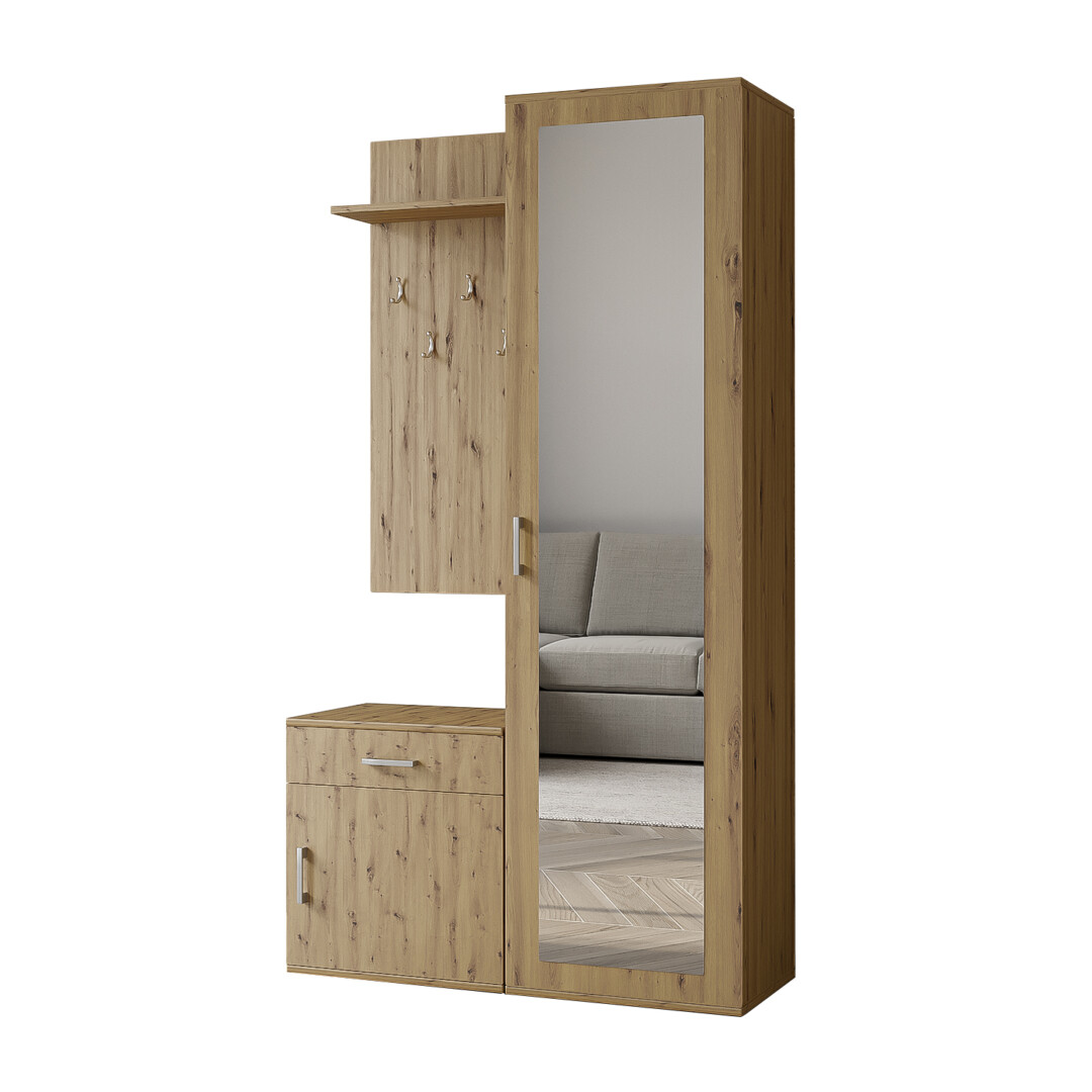 Garderoba 100 cm Paula (dąb artisan)